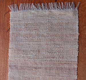 麻のテーブルセンター-模紗織
