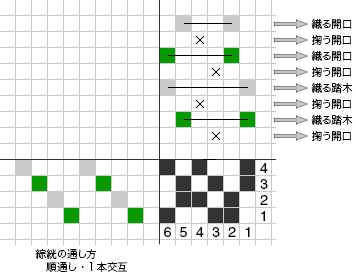 模様の二重織6